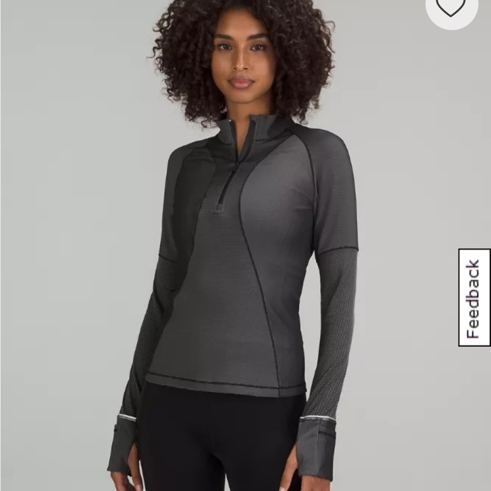 Lululemon Two-Tone Ribbed Running Half Zip Size 2